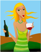 ROTWEIN von Anil Kohli - Acryl auf Leinwand 80x100cm